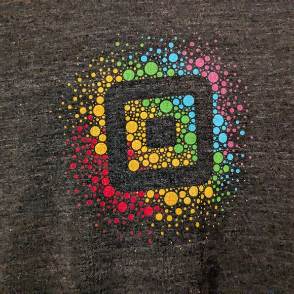 Square Cash App Corporate Pride Rainbow Dark Gray Tee in Medium - Picture 3 of 13